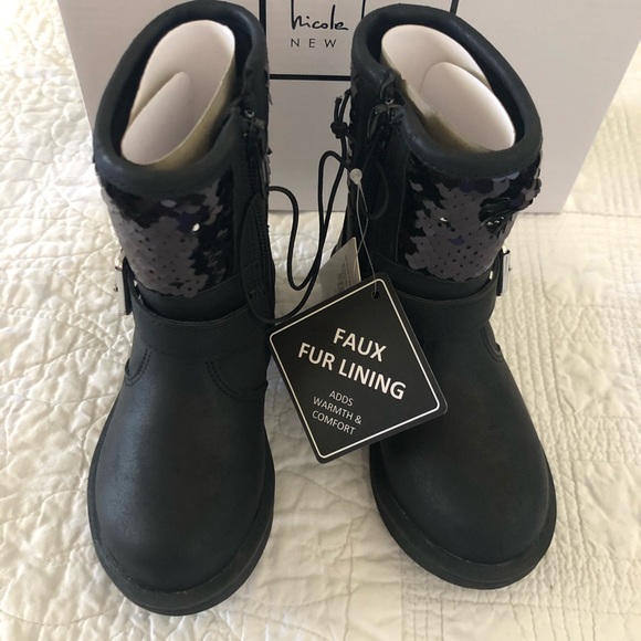Nicole Miller Sequin Buckle Boot (Toddler) - Picture 3 of 6
